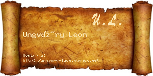 Ungváry Leon névjegykártya